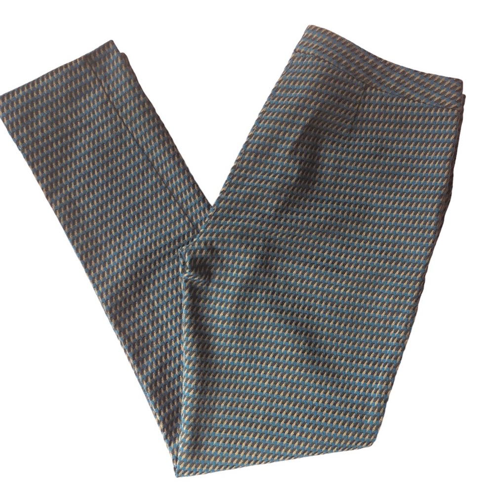 Le Château blue, black and tan printed pattern trousers with pockets Size 5 / 6